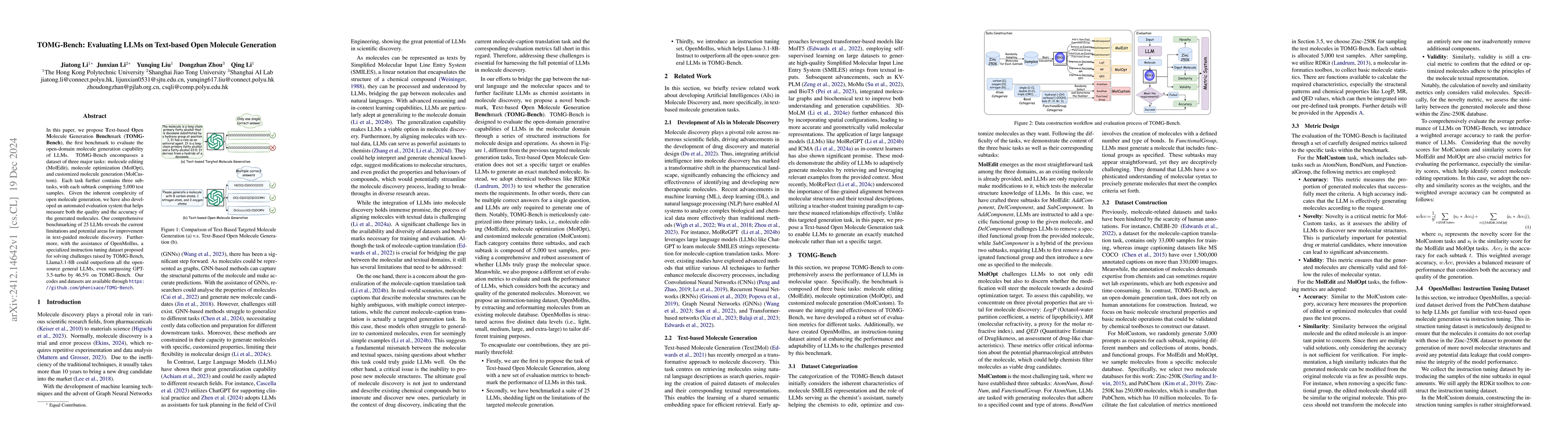 Thumbnail for TOMG-Bench: Evaluating LLMs on Text-based Open Molecule Generation
