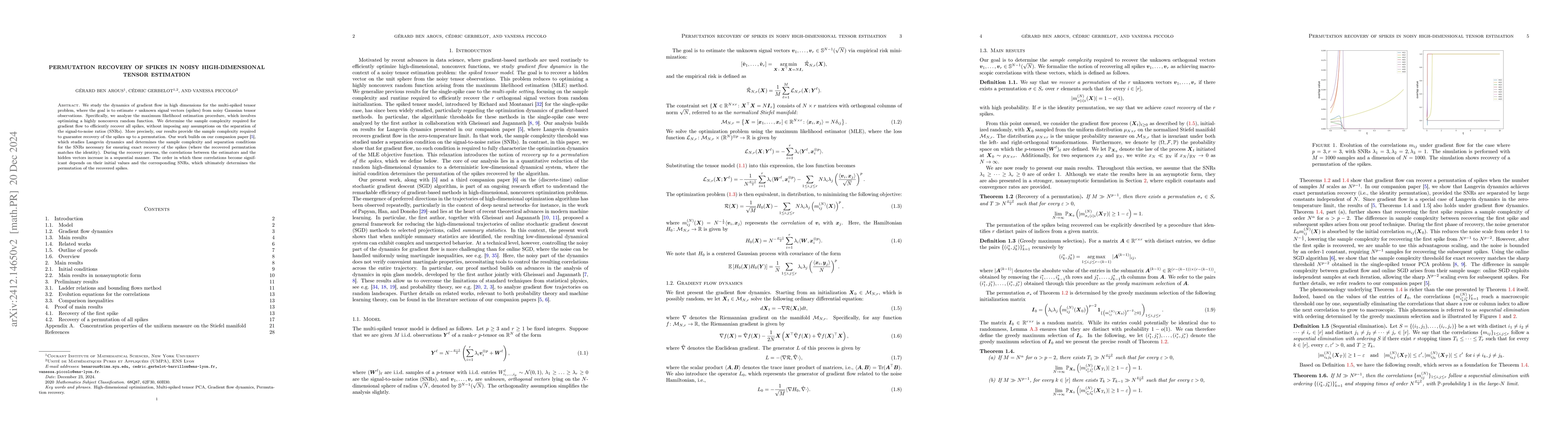 Thumbnail for Permutation recovery of spikes in noisy high-dimensional tensor
  estimation