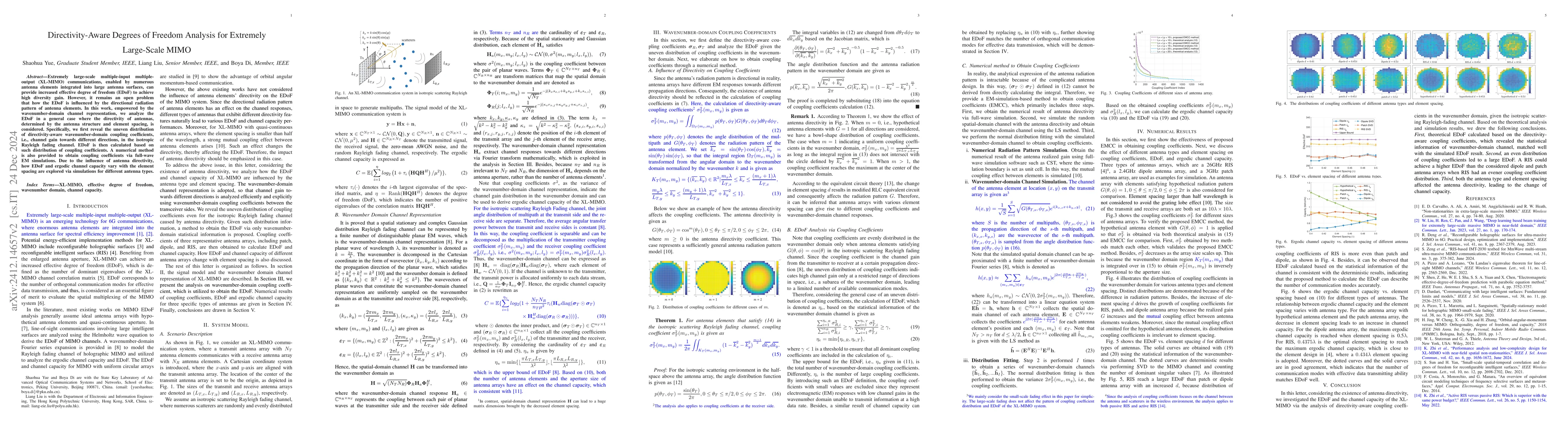 Thumbnail for Directivity-Aware Degrees of Freedom Analysis for Extremely Large-Scale
  MIMO