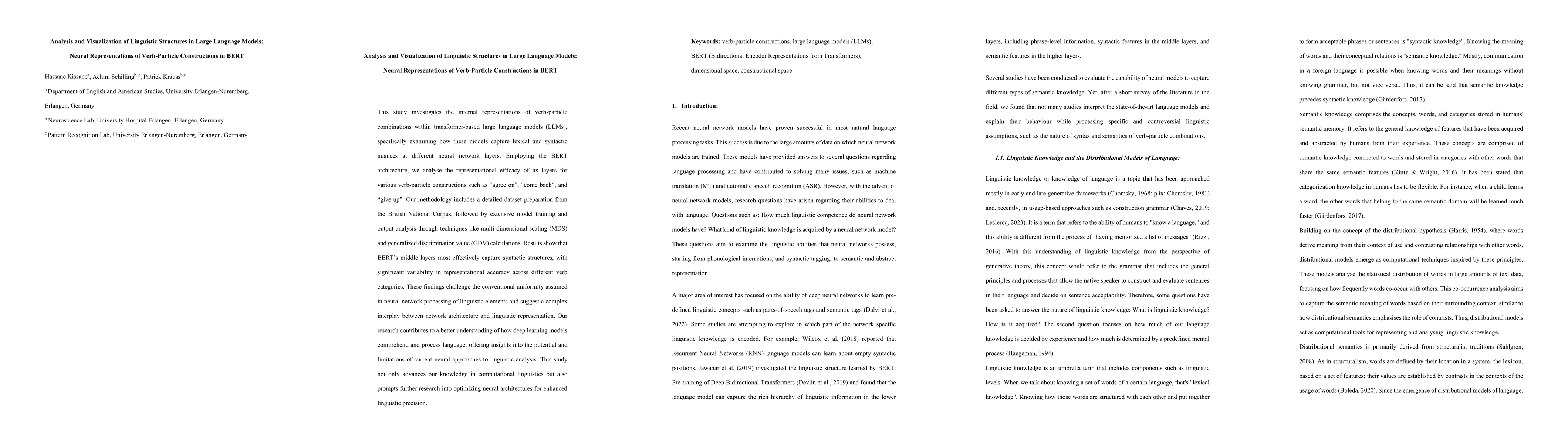 Thumbnail for Analysis and Visualization of Linguistic Structures in Large Language
  Models: Neural Representations of Verb-Particle Constructions in BERT