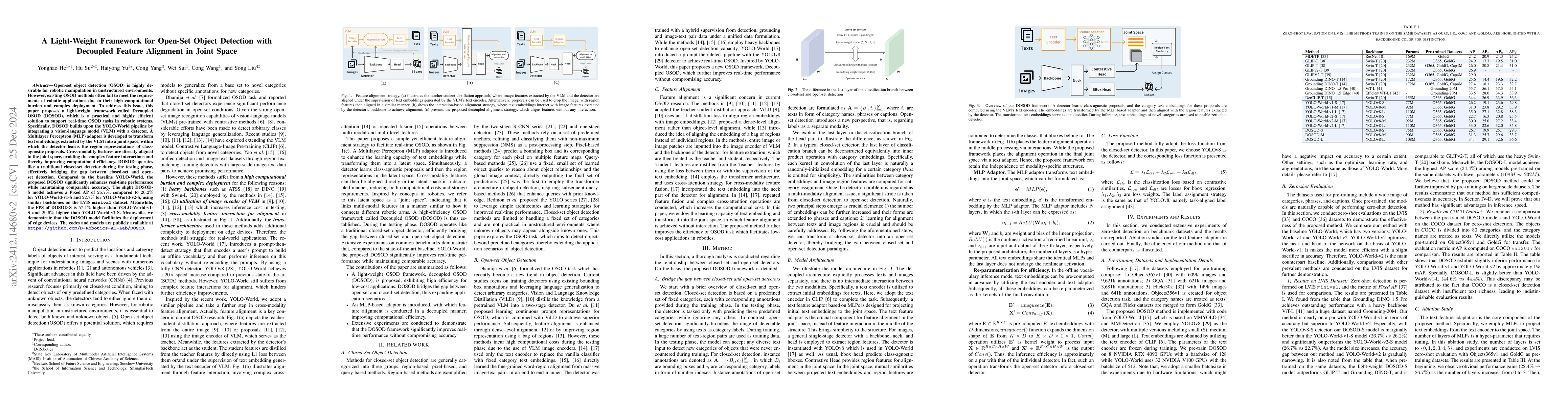 Thumbnail for A Light-Weight Framework for Open-Set Object Detection with Decoupled
  Feature Alignment in Joint Space