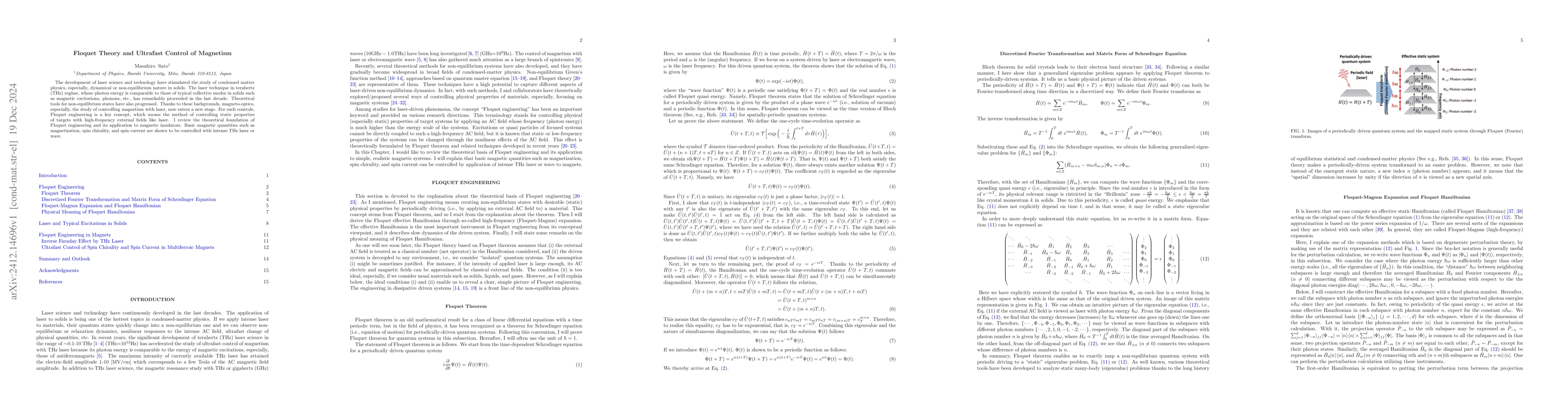 Thumbnail for Floquet Theory and Ultrafast Control of Magnetism