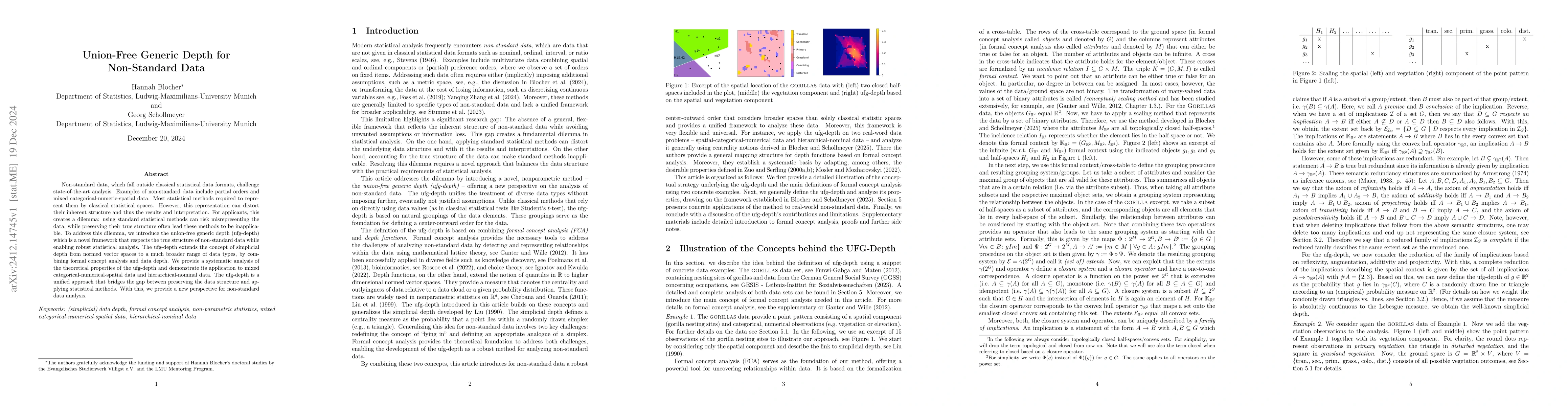 Thumbnail for Union-Free Generic Depth for Non-Standard Data