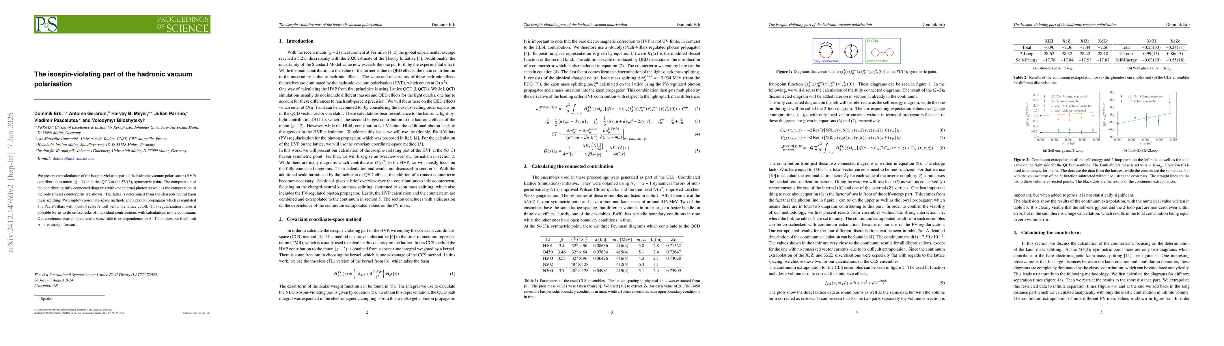 Thumbnail for The isospin-violating part of the hadronic vacuum polarisation