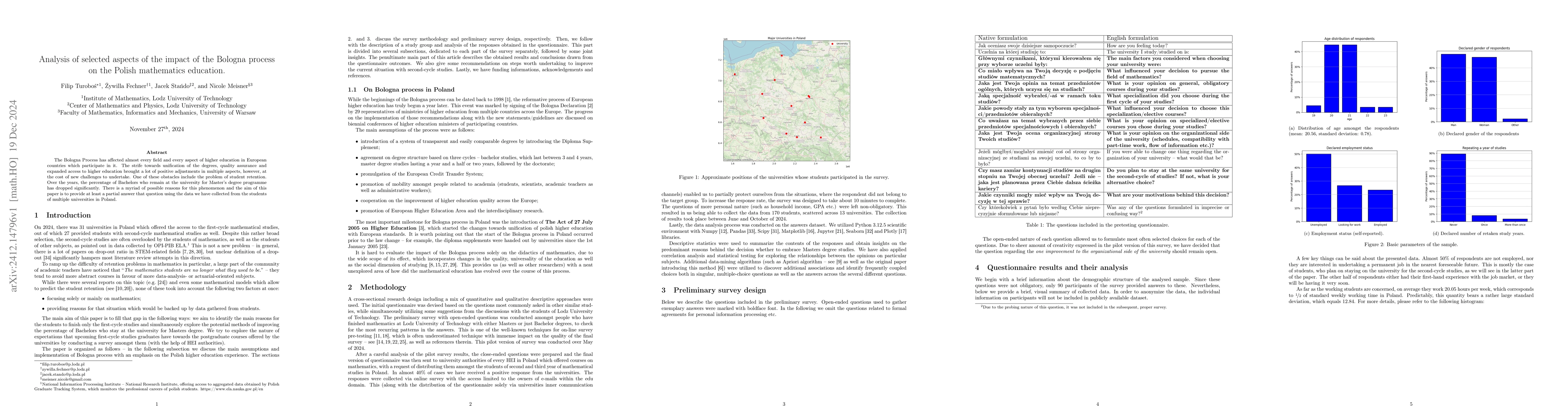 Thumbnail for Analysis of selected aspects of the impact of the Bologna process on the
  Polish mathematics education
