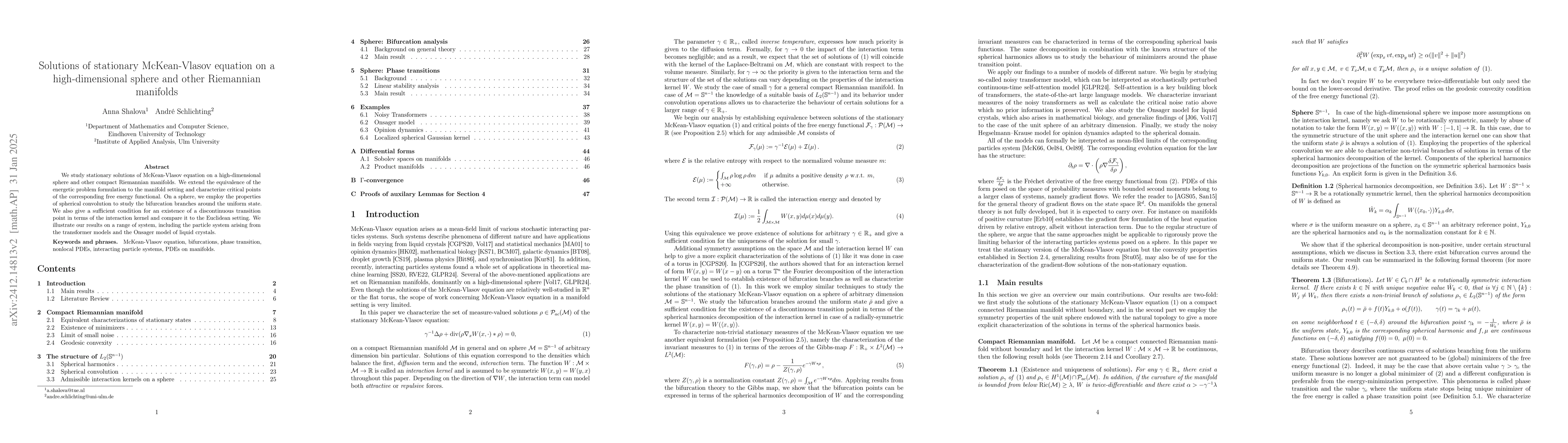 Thumbnail for Solutions of stationary McKean-Vlasov equation on a high-dimensional
  sphere and other Riemannian manifolds