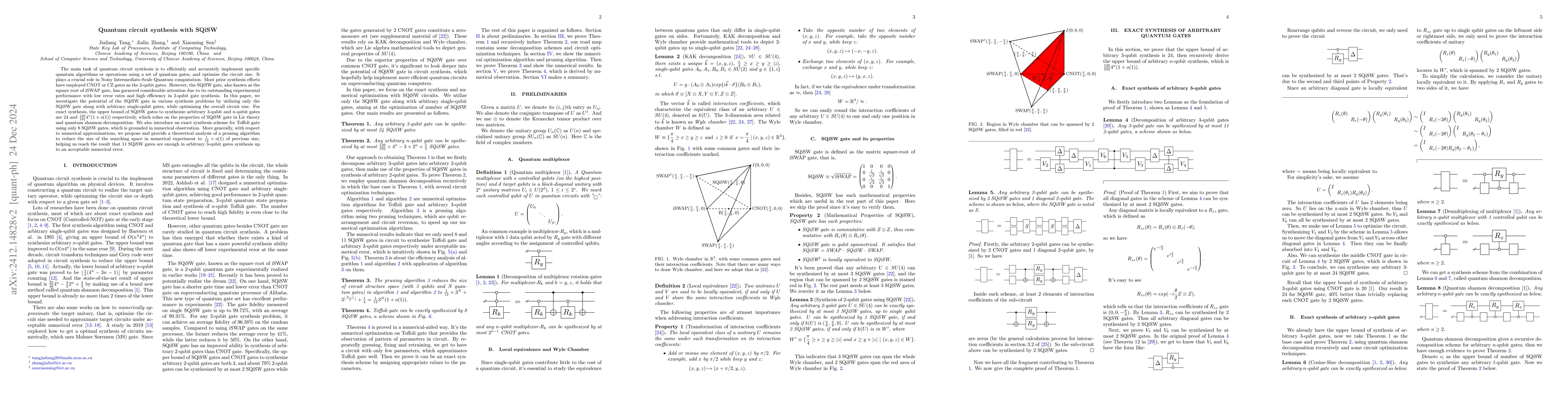 Thumbnail for Quantum circuit synthesis with SQiSW