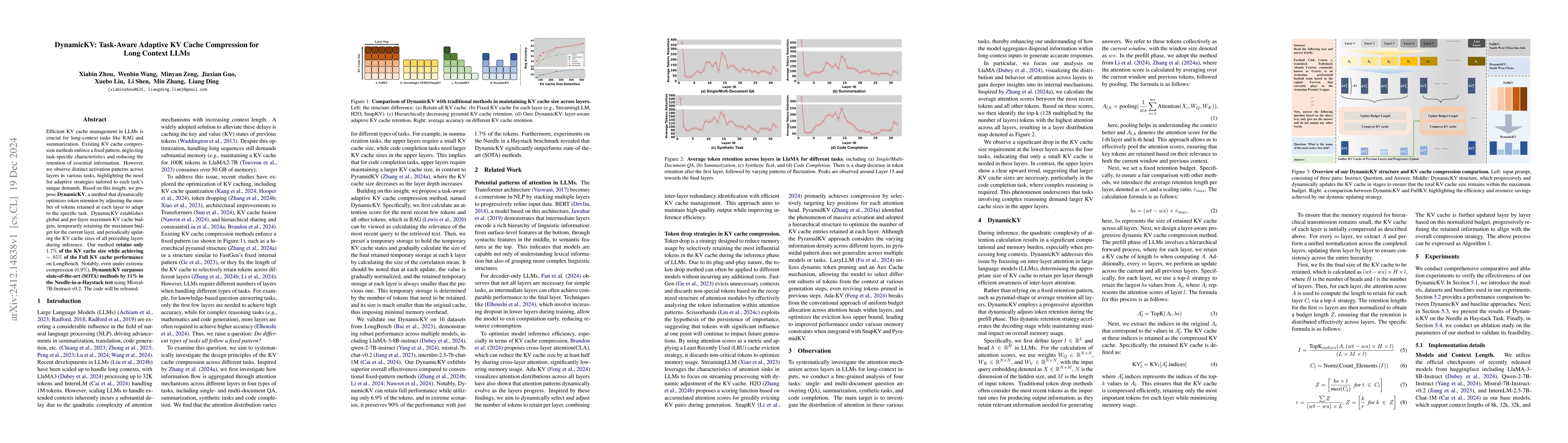 Thumbnail for DynamicKV: Task-Aware Adaptive KV Cache Compression for Long Context
  LLMs