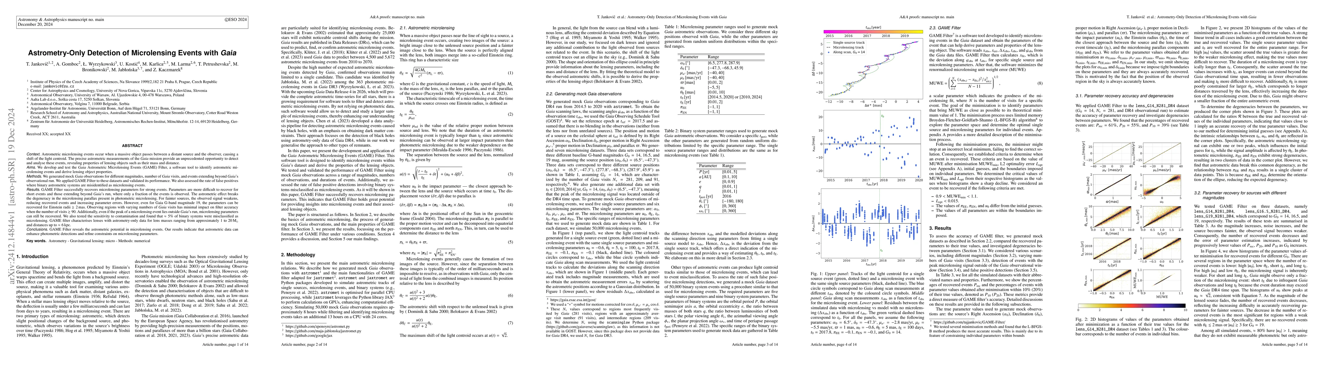 Thumbnail for Astrometry-Only Detection of Microlensing Events with Gaia