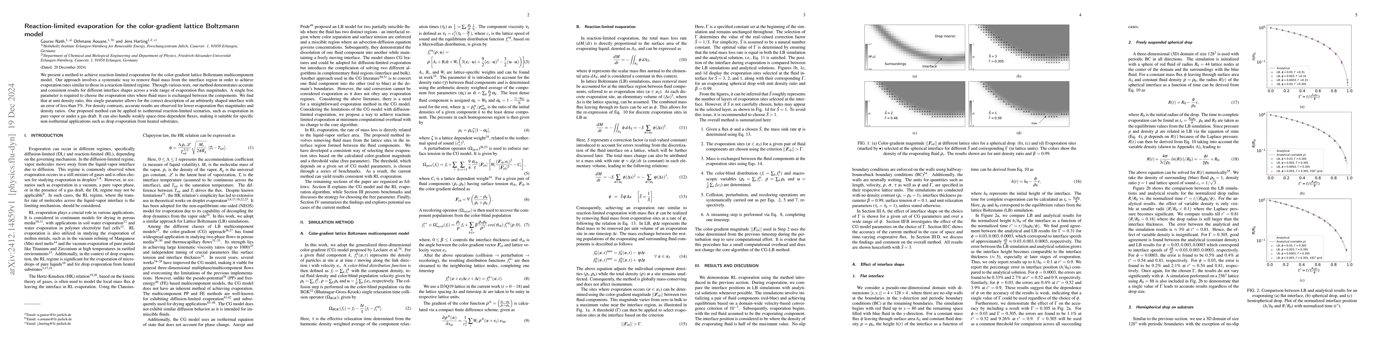Thumbnail for Reaction-limited evaporation for the color-gradient lattice Boltzmann
  model