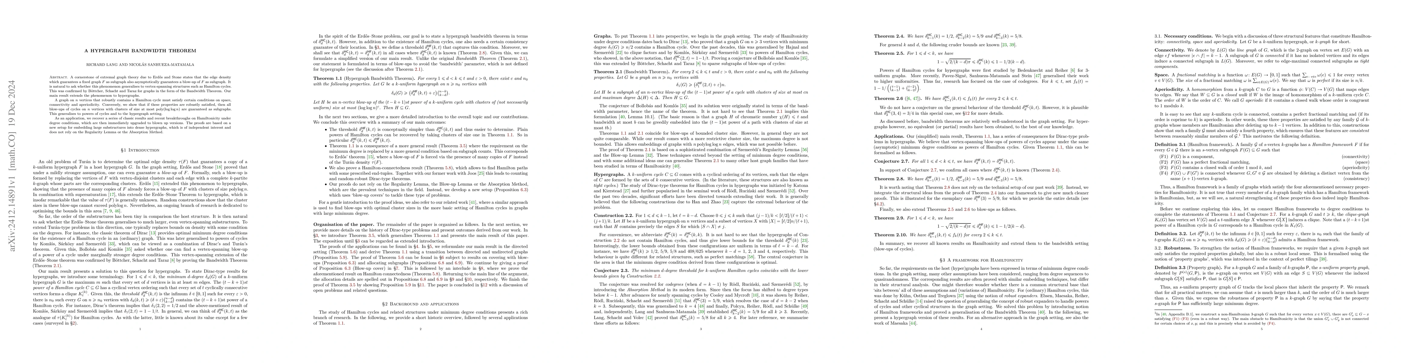 Thumbnail for A hypergraph bandwidth theorem