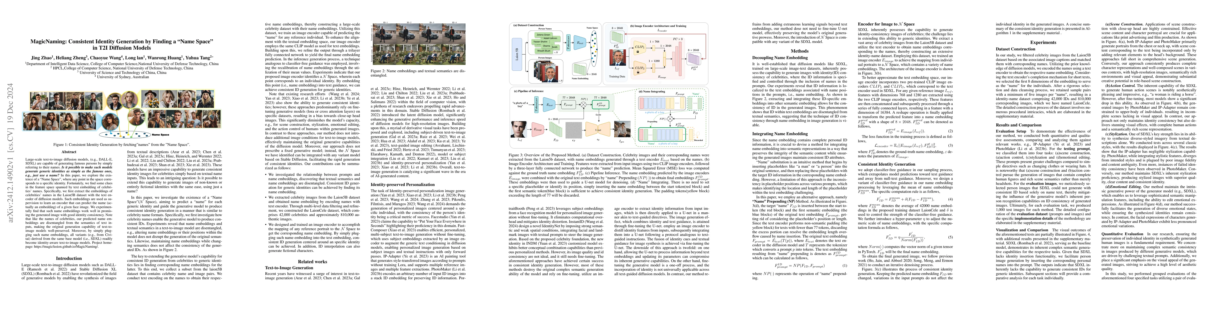 Thumbnail for MagicNaming: Consistent Identity Generation by Finding a "Name Space" in
  T2I Diffusion Models