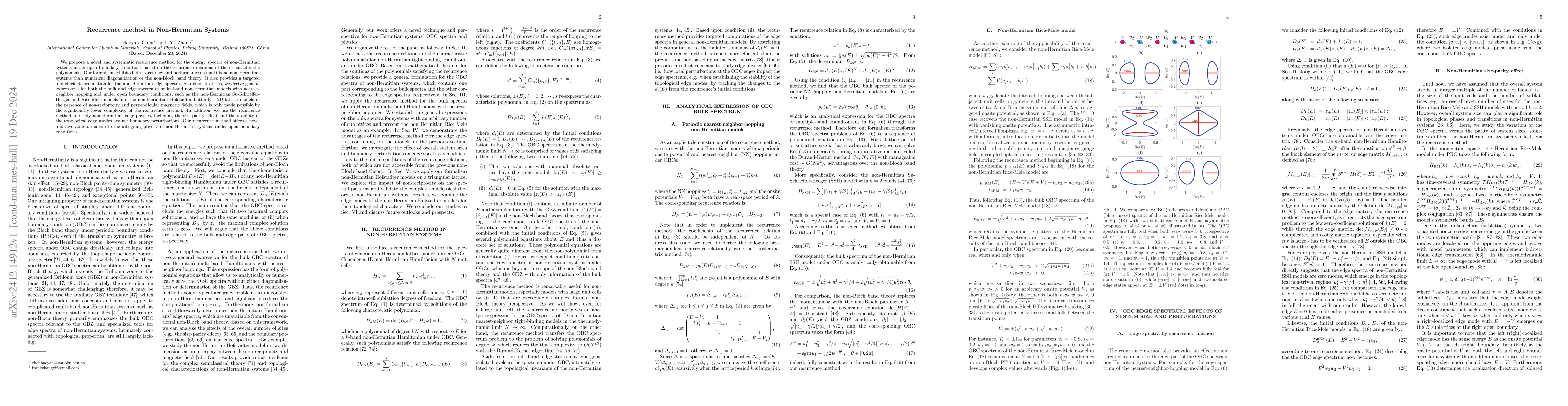 Thumbnail for Recurrence method in Non-Hermitian Systems