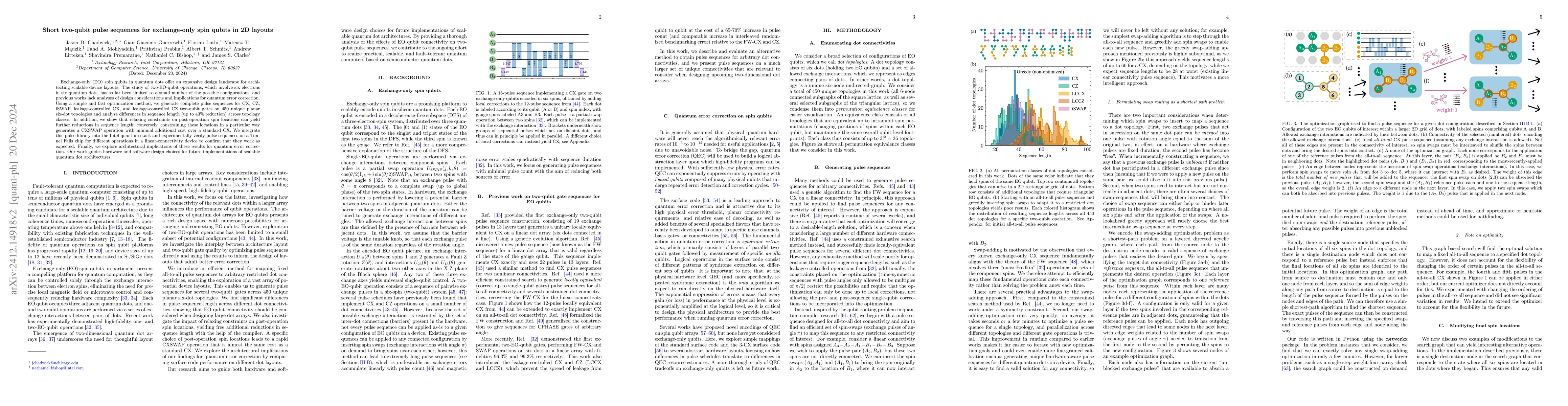 Thumbnail for Short two-qubit pulse sequences for exchange-only spin qubits in 2D
  layouts