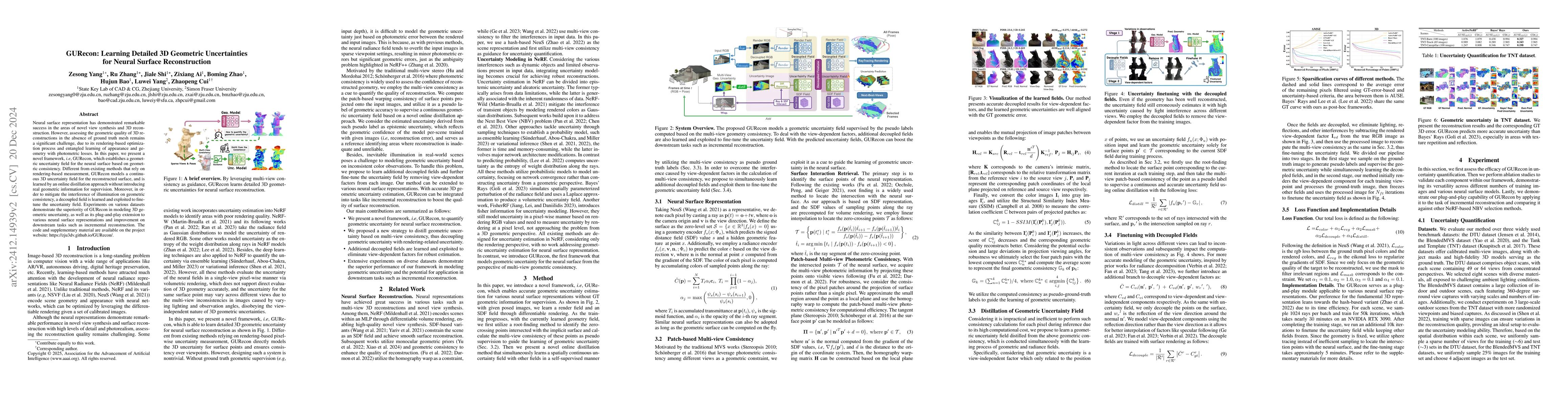 Thumbnail for GURecon: Learning Detailed 3D Geometric Uncertainties for Neural Surface
  Reconstruction