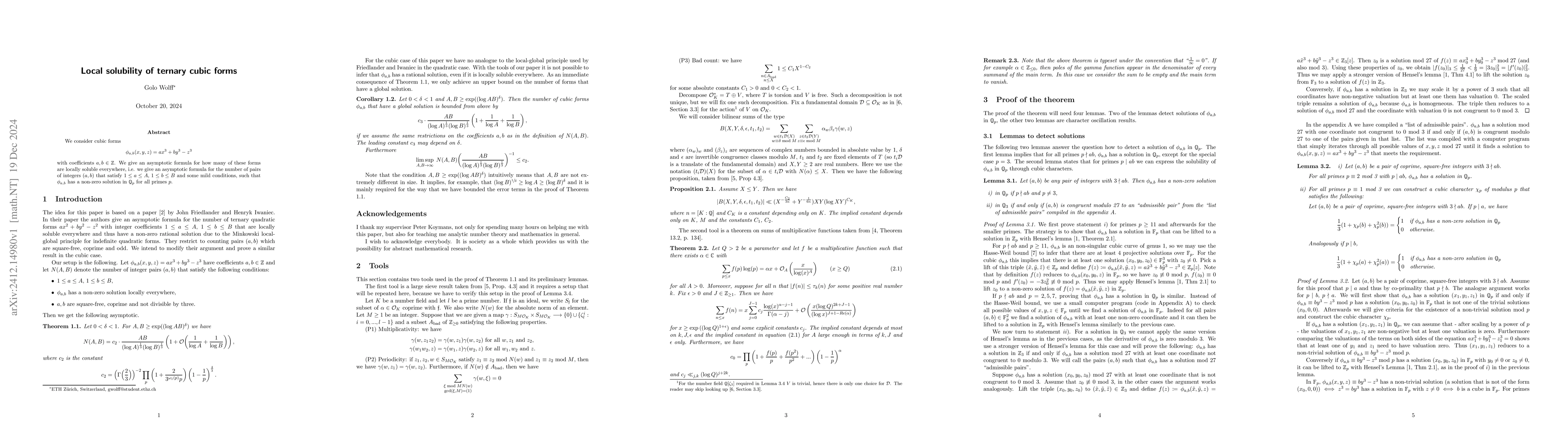 Thumbnail for Local solubility of ternary cubic forms
