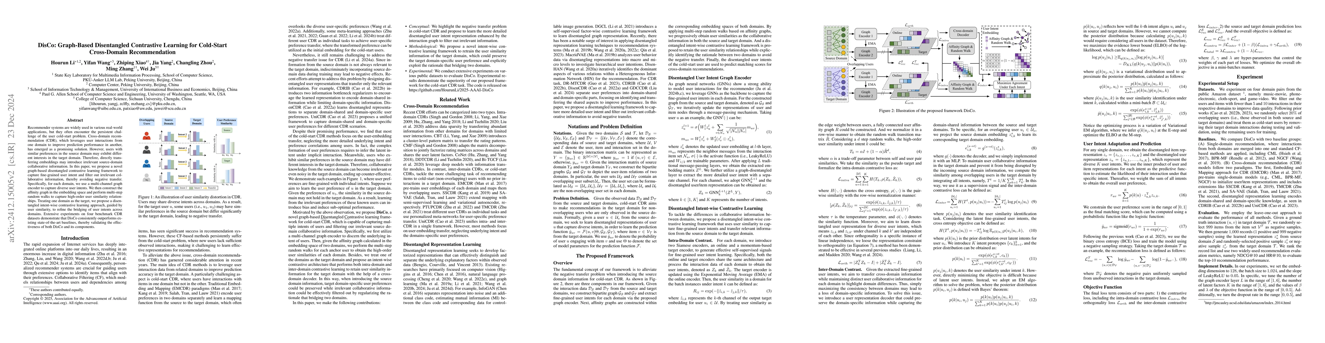 Thumbnail for DisCo: Graph-Based Disentangled Contrastive Learning for Cold-Start
  Cross-Domain Recommendation