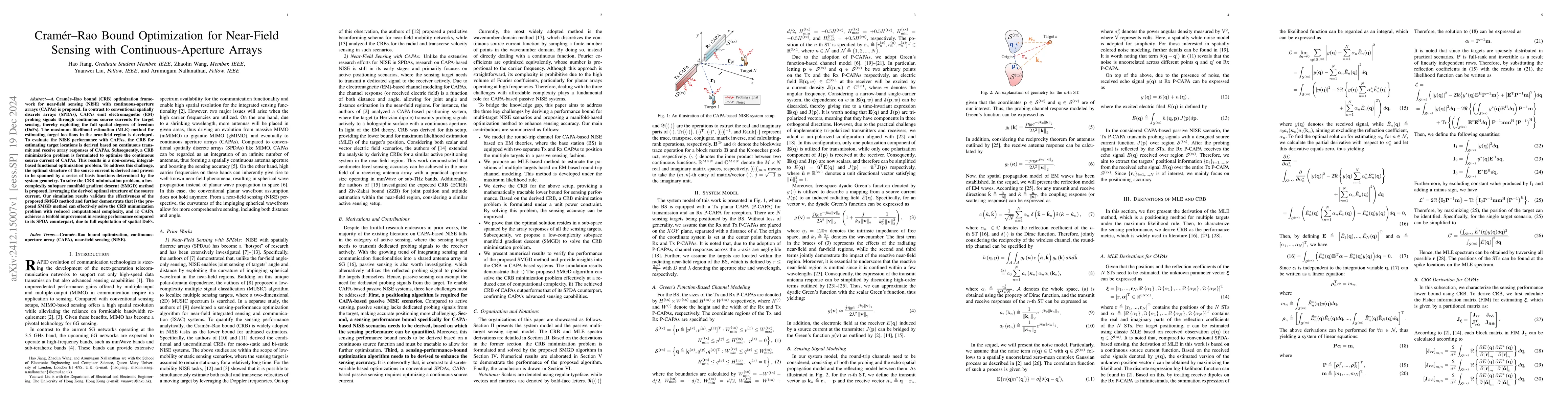 Thumbnail for Cramér-Rao Bound Optimization for Near-Field Sensing with
  Continuous-Aperture Arrays