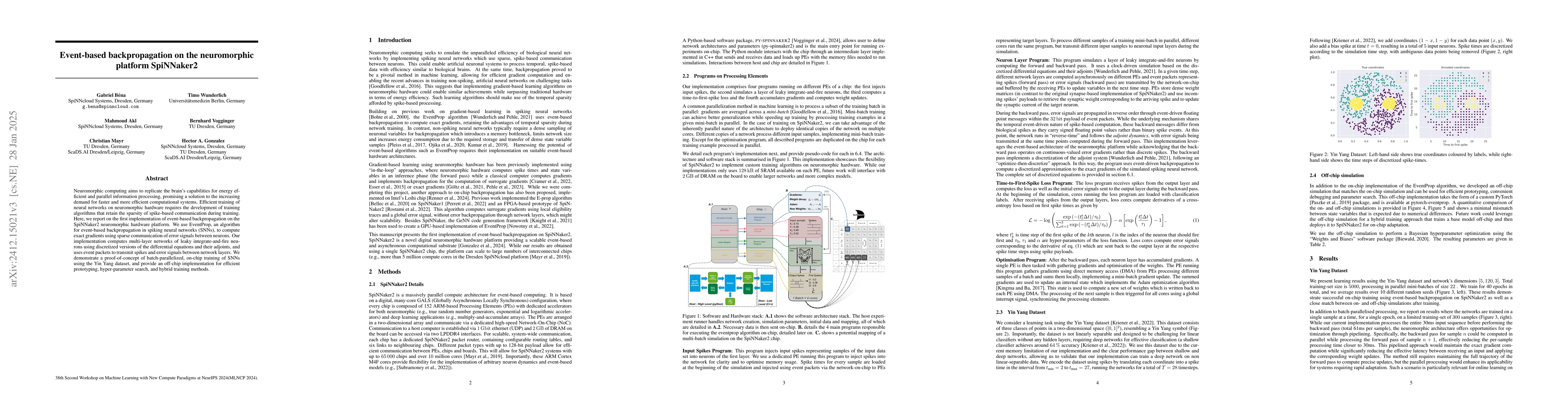 Thumbnail for Event-based backpropagation on the neuromorphic platform SpiNNaker2