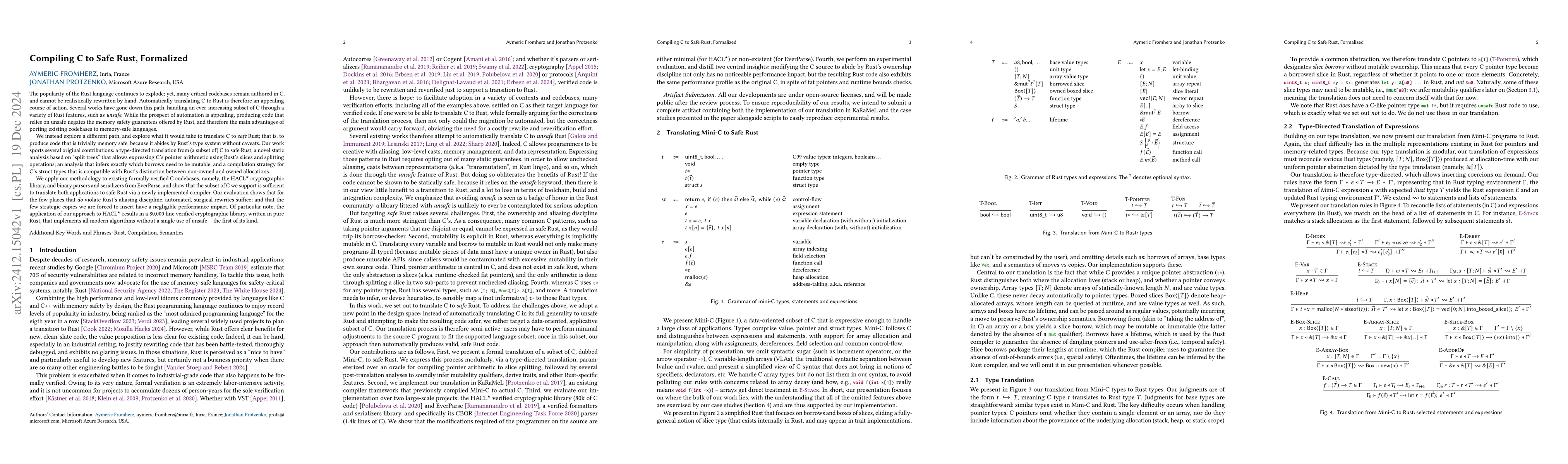 Thumbnail for Compiling C to Safe Rust, Formalized