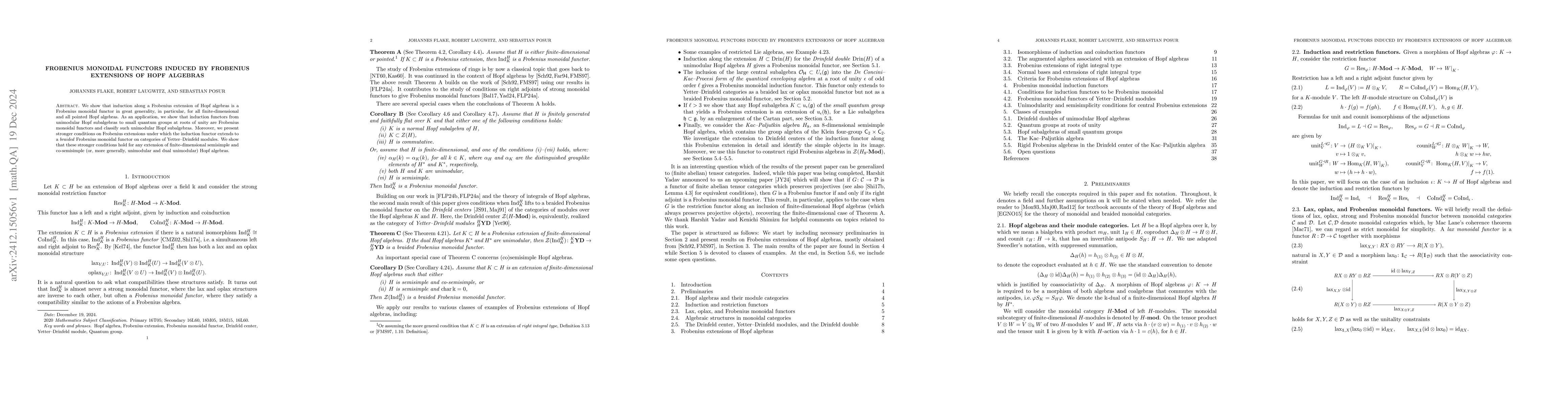 Thumbnail for Frobenius monoidal functors induced by Frobenius extensions of Hopf
  algebras