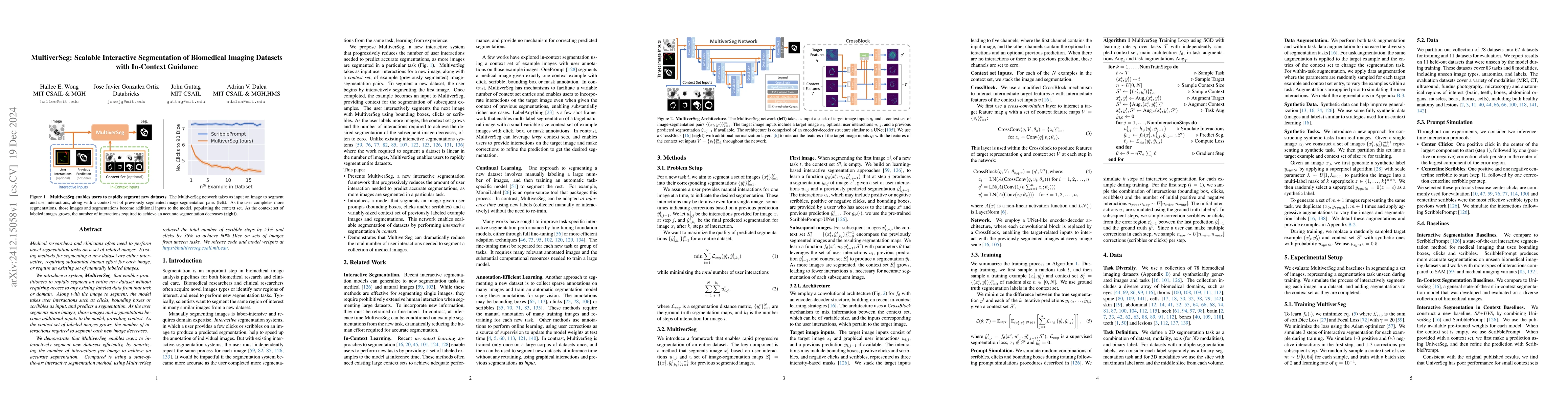 Thumbnail for MultiverSeg: Scalable Interactive Segmentation of Biomedical Imaging
  Datasets with In-Context Guidance