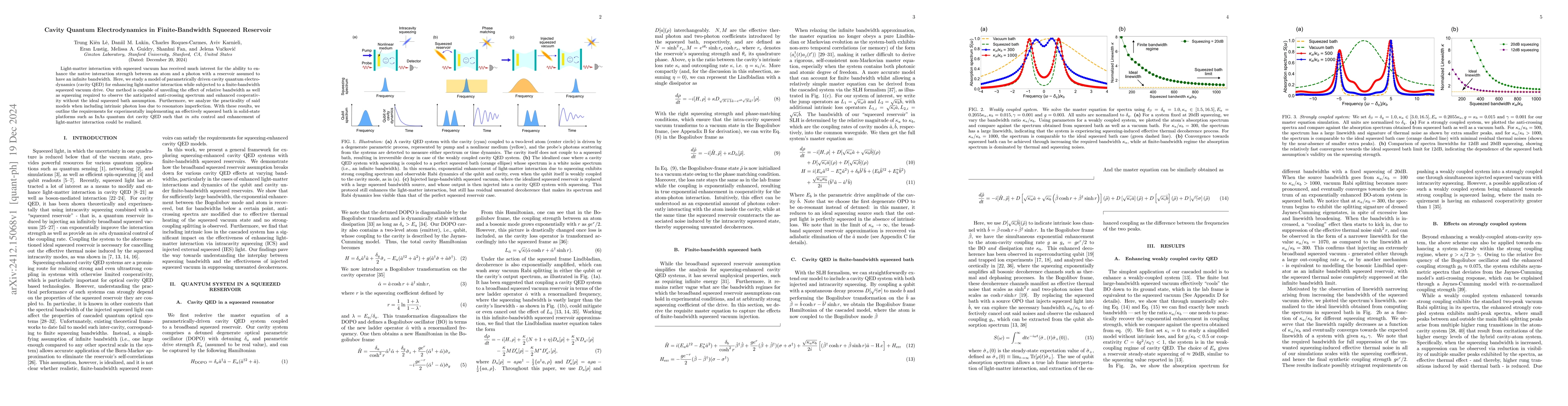 Thumbnail for Cavity Quantum Electrodynamics in Finite-Bandwidth Squeezed Reservoir