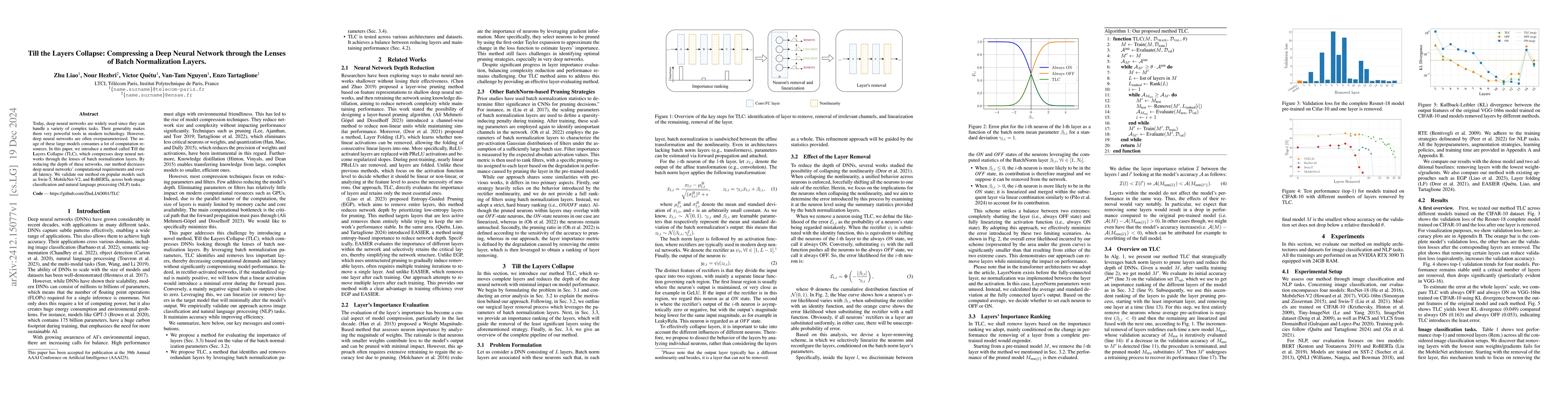 Thumbnail for Till the Layers Collapse: Compressing a Deep Neural Network through the
  Lenses of Batch Normalization Layers