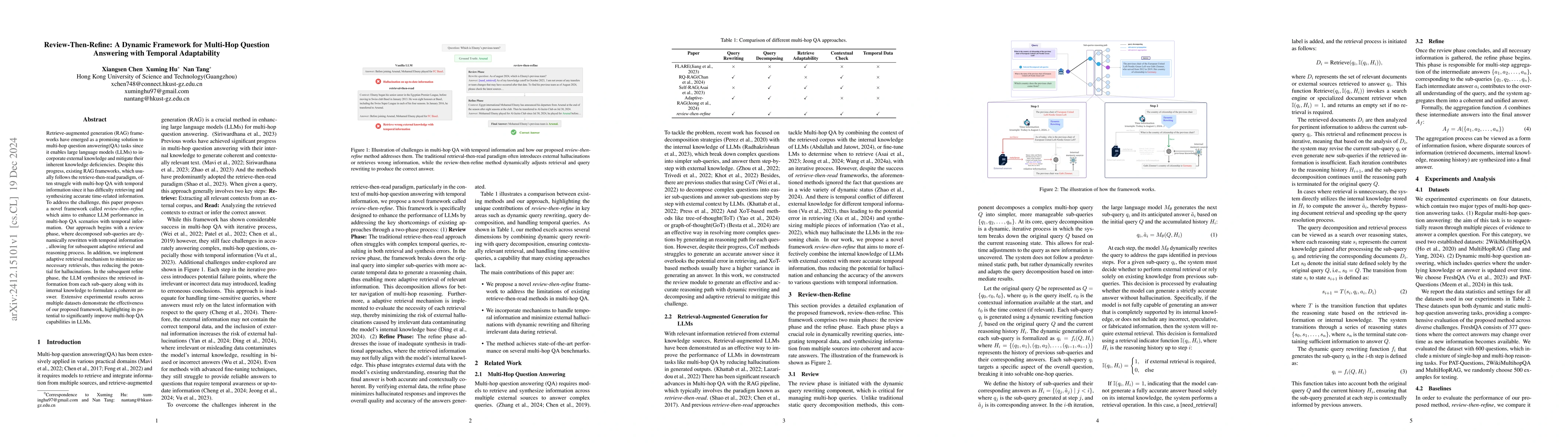 Thumbnail for Review-Then-Refine: A Dynamic Framework for Multi-Hop Question Answering
  with Temporal Adaptability