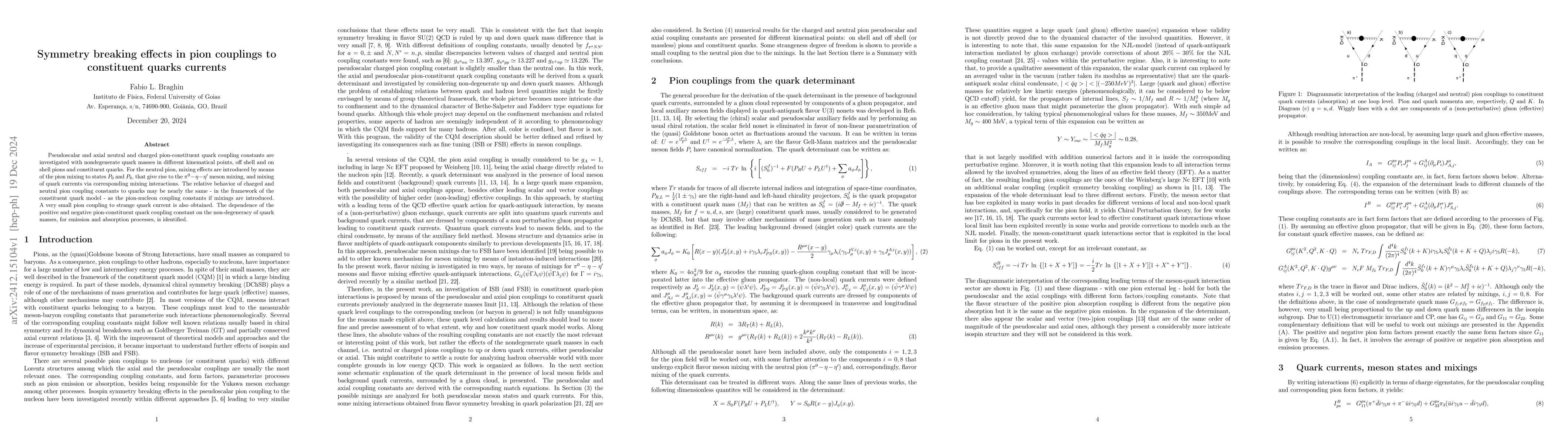 Thumbnail for Symmetry breaking effects in pion couplings to constituent quarks
  currents