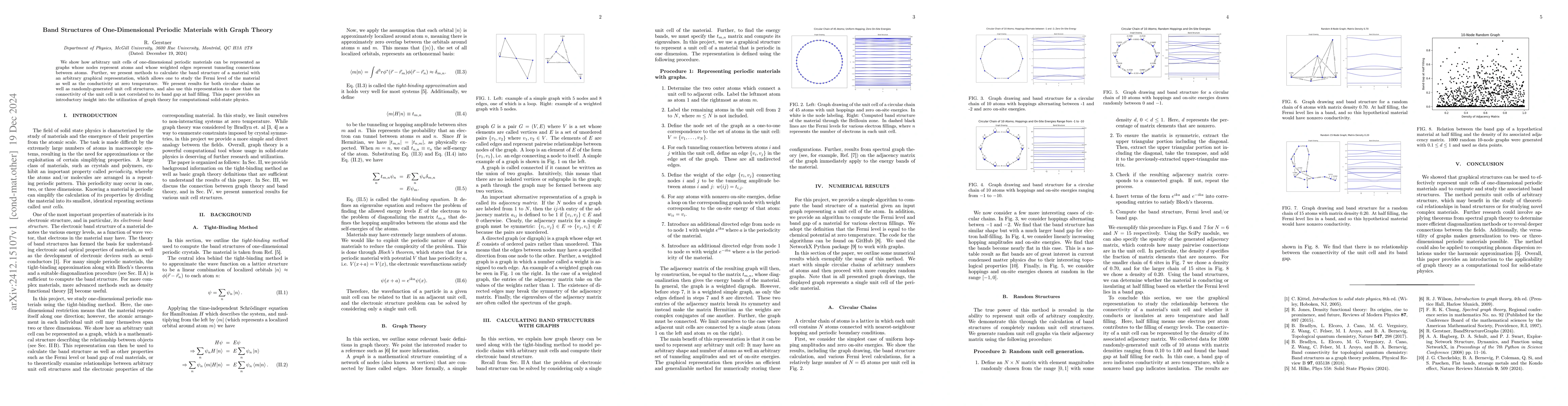 Thumbnail for Band Structures of One-Dimensional Periodic Materials with Graph Theory
