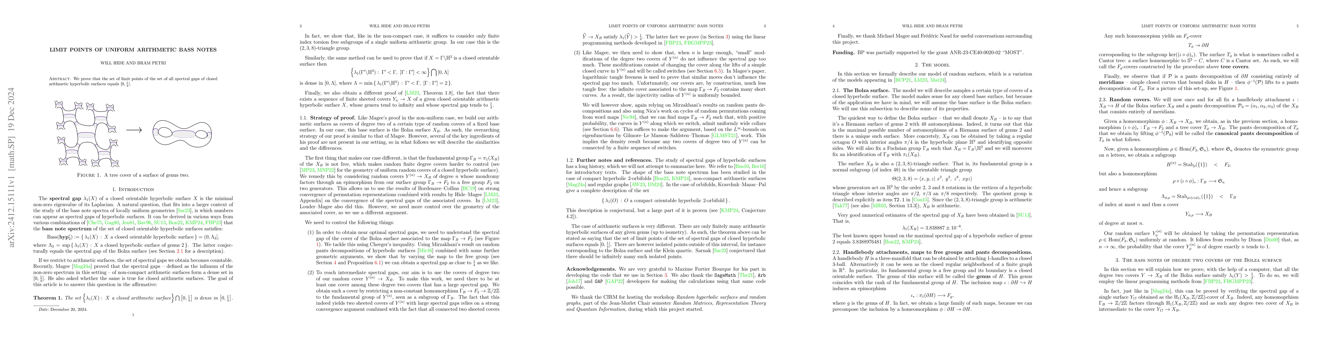Thumbnail for Limit points of uniform arithmetic bass notes