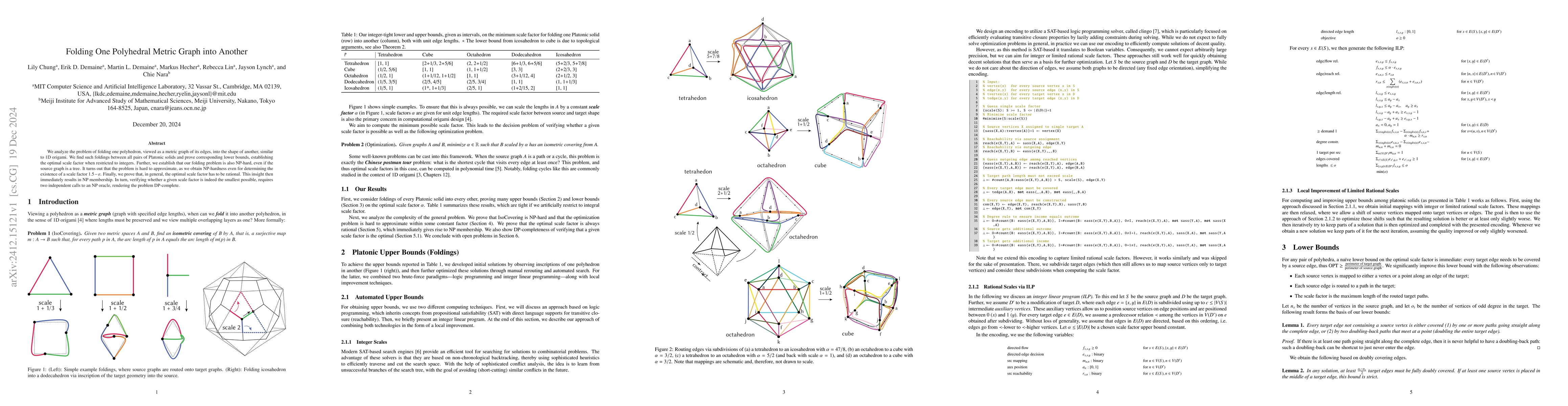 Thumbnail for Folding One Polyhedral Metric Graph into Another