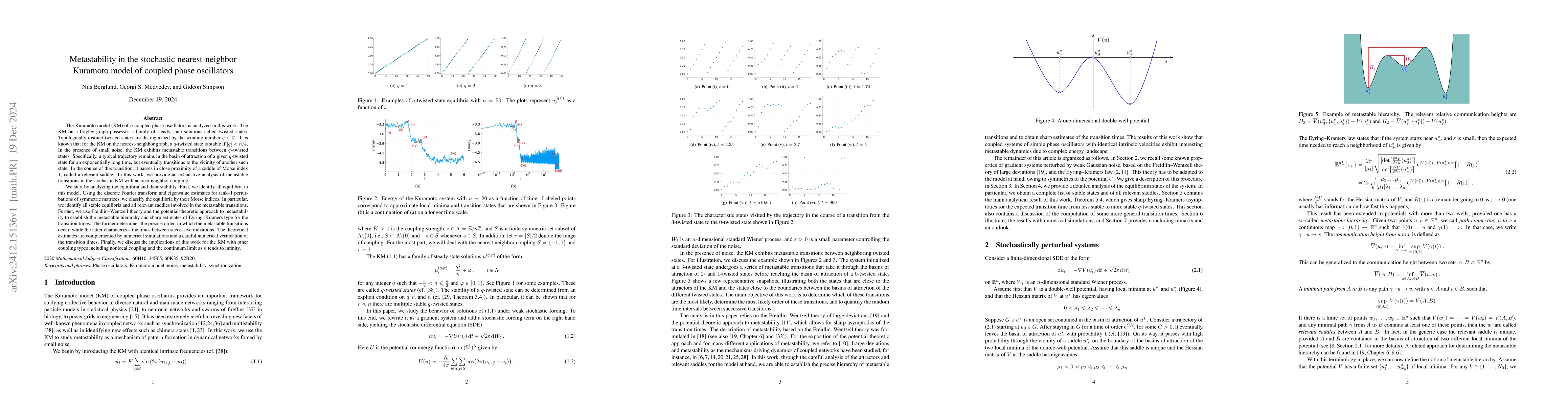 Thumbnail for Metastability in the stochastic nearest-neighbor Kuramoto model of
  coupled phase oscillators