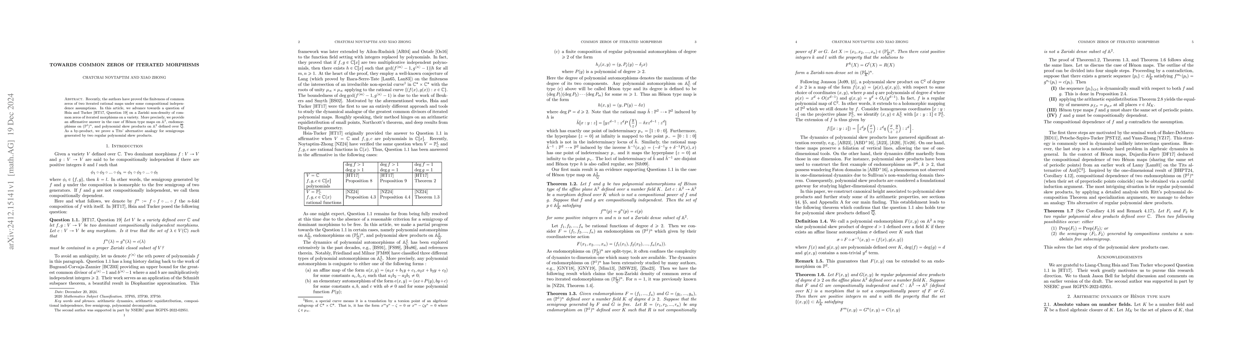 Thumbnail for Towards Common Zeros of Iterated Morphisms