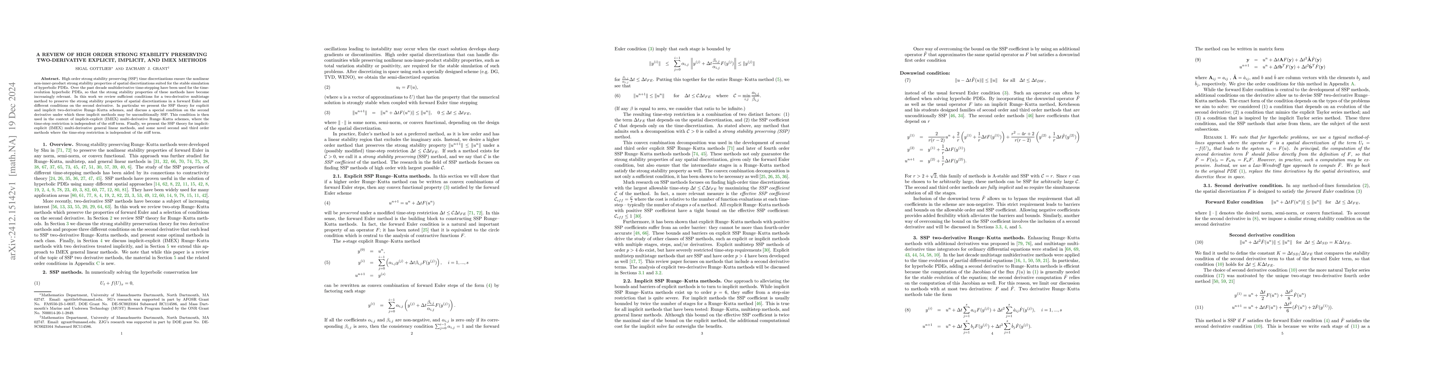 Thumbnail for A review of high order strong stability preserving two-derivative
  explicit, implicit, and IMEX methods