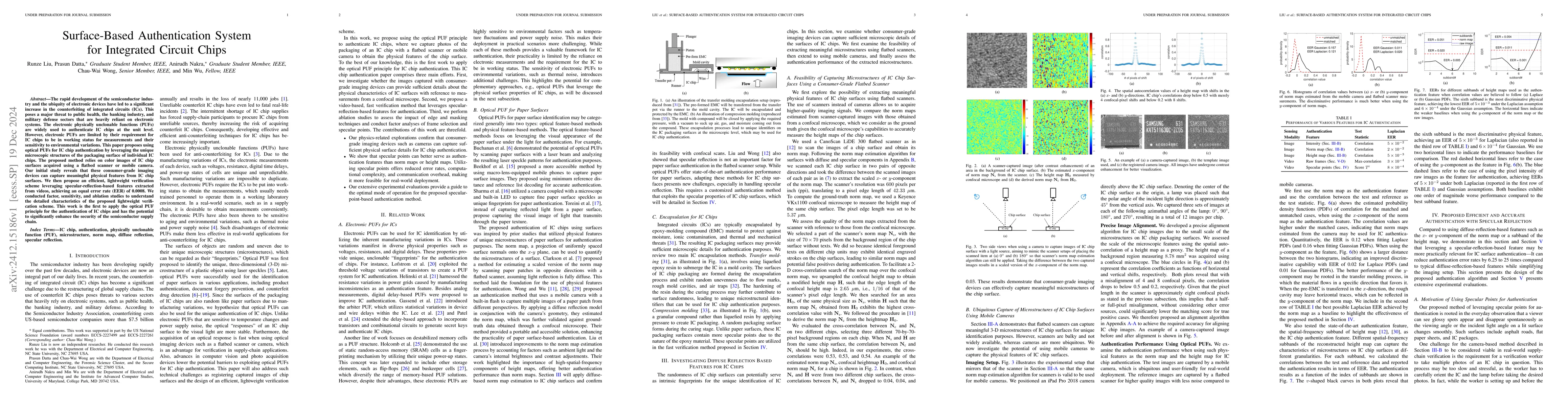 Thumbnail for Surface-Based Authentication System for Integrated Circuit Chips