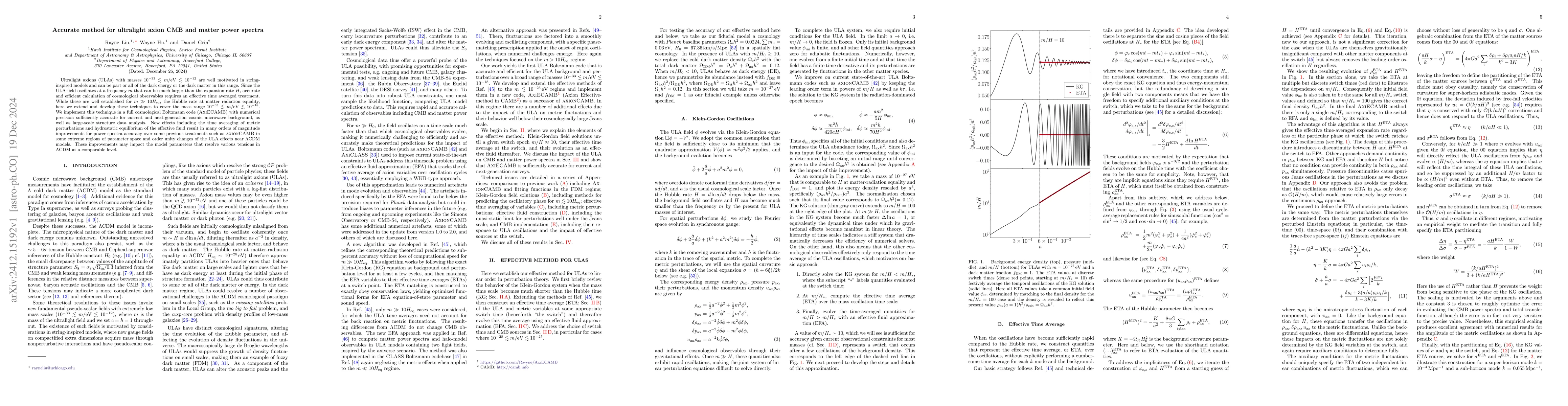 Thumbnail for Accurate method for ultralight axion CMB and matter power spectra