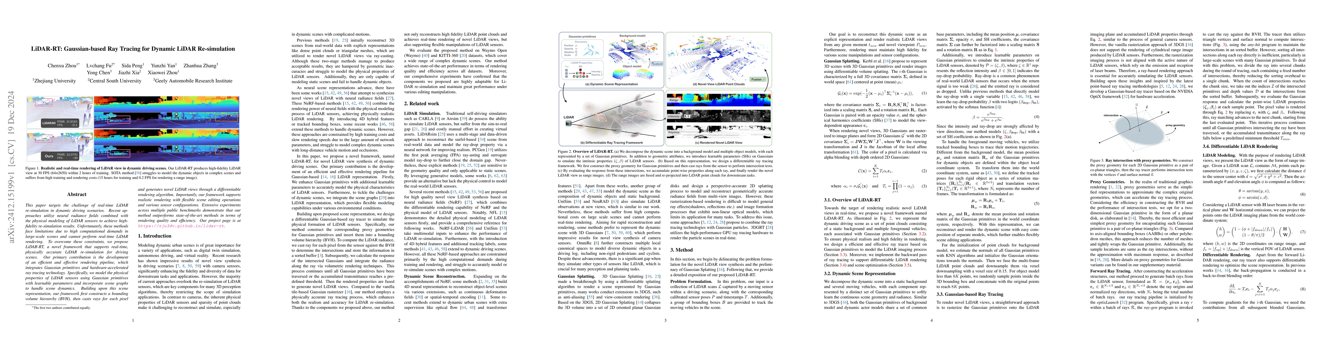 Thumbnail for LiDAR-RT: Gaussian-based Ray Tracing for Dynamic LiDAR Re-simulation