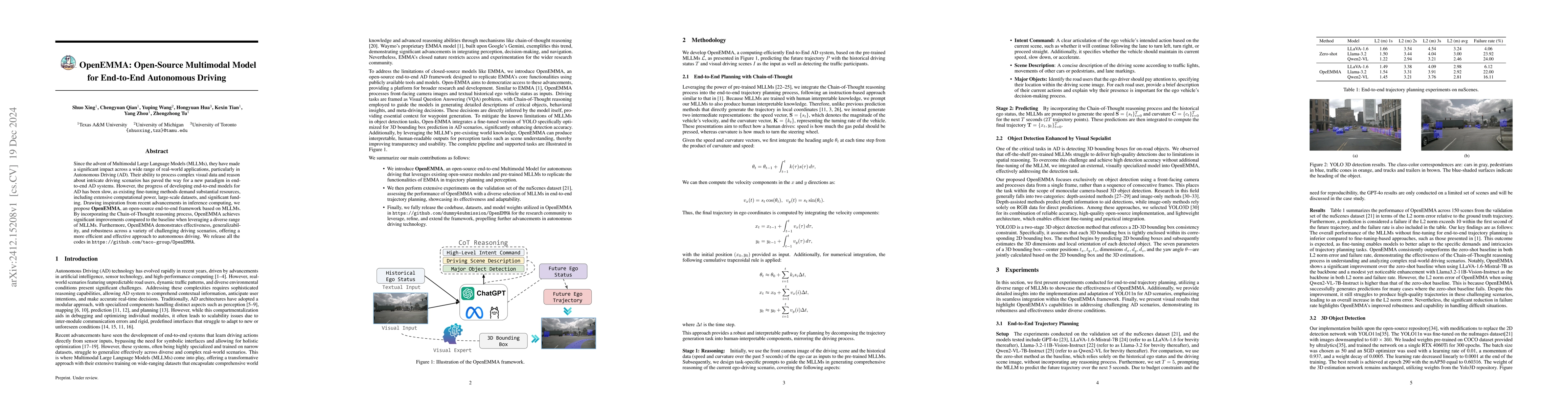 Thumbnail for OpenEMMA: Open-Source Multimodal Model for End-to-End Autonomous Driving