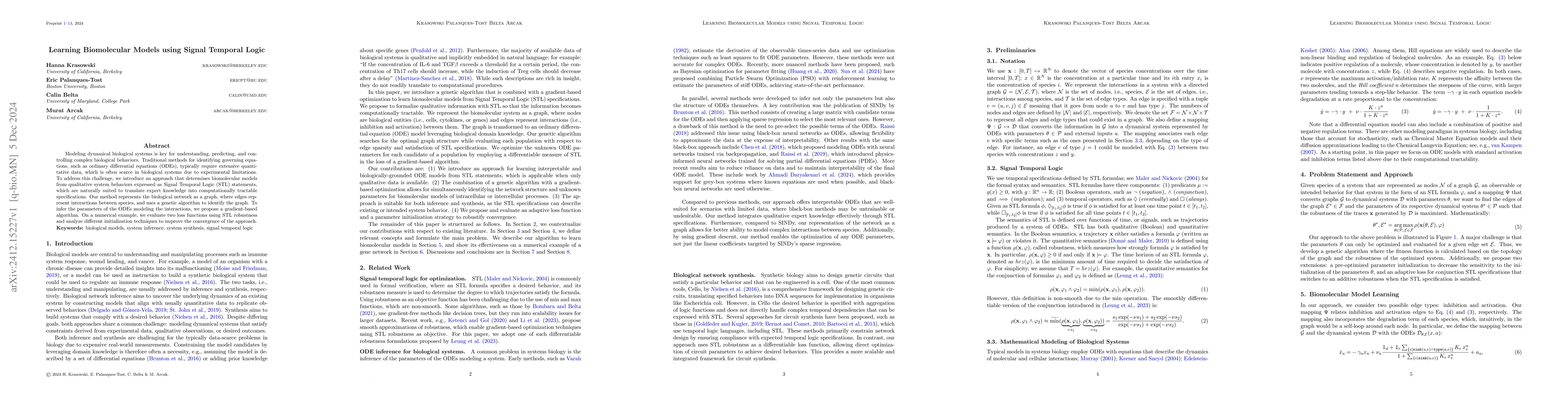 Thumbnail for Learning Biomolecular Models using Signal Temporal Logic