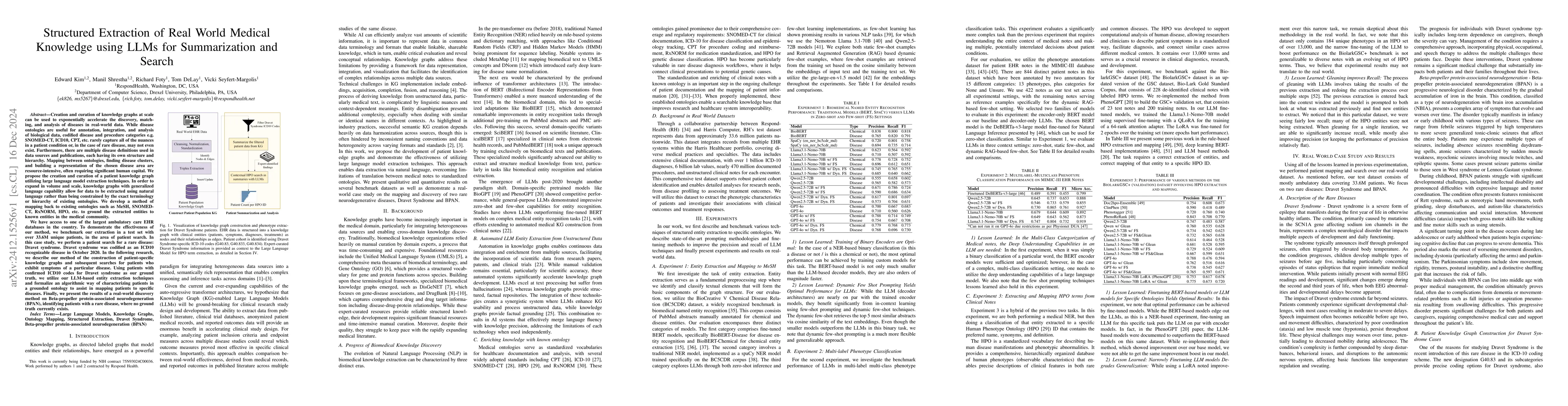 Thumbnail for Structured Extraction of Real World Medical Knowledge using LLMs for
  Summarization and Search