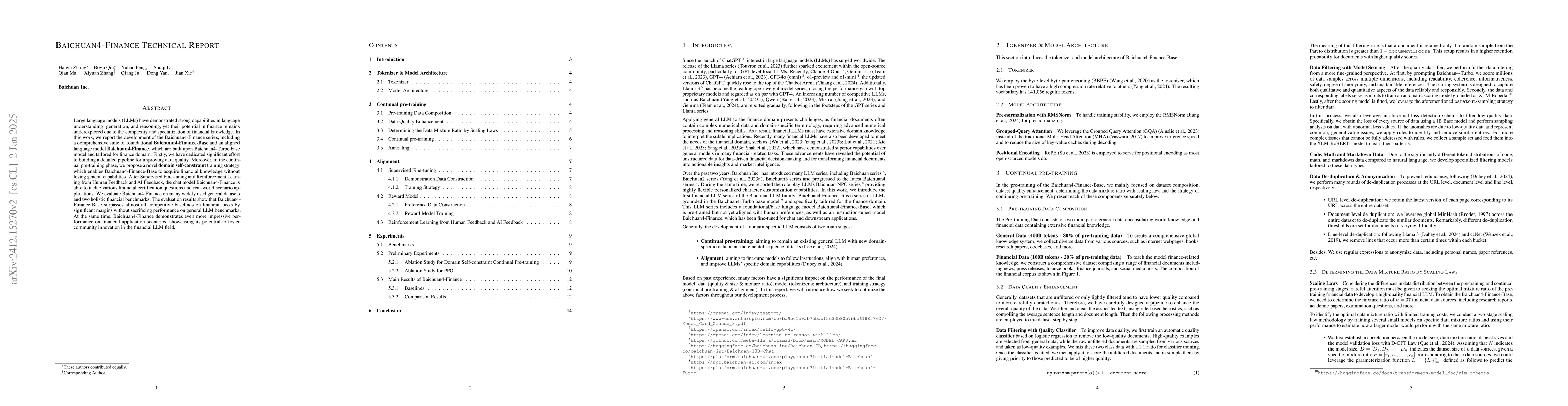 Thumbnail for Baichuan4-Finance Technical Report