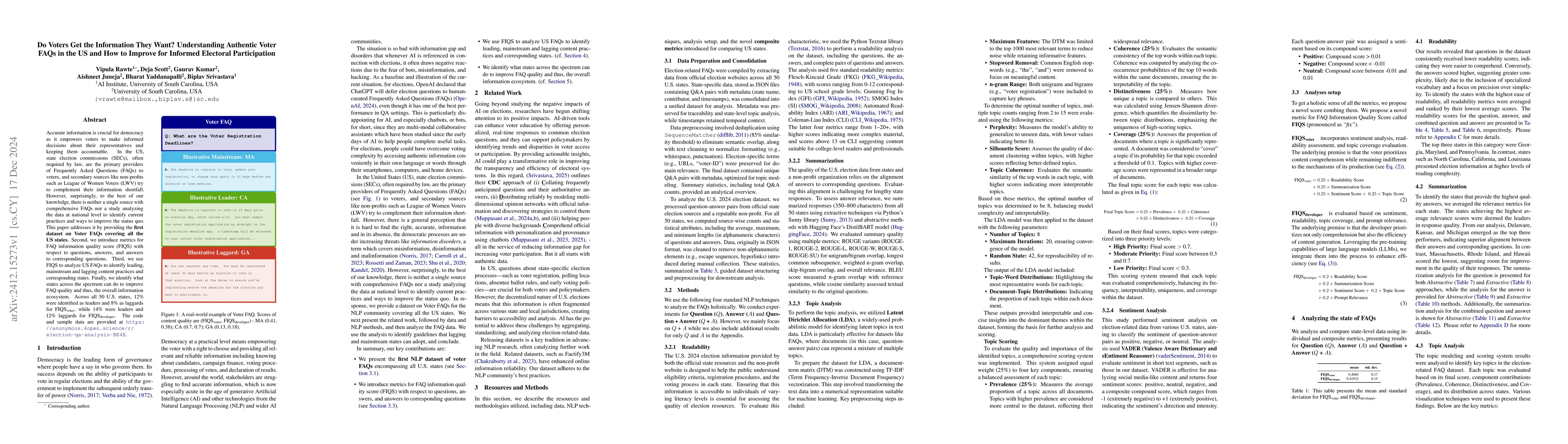 Thumbnail for Do Voters Get the Information They Want? Understanding Authentic Voter
  FAQs in the US and How to Improve for Informed Electoral Participation