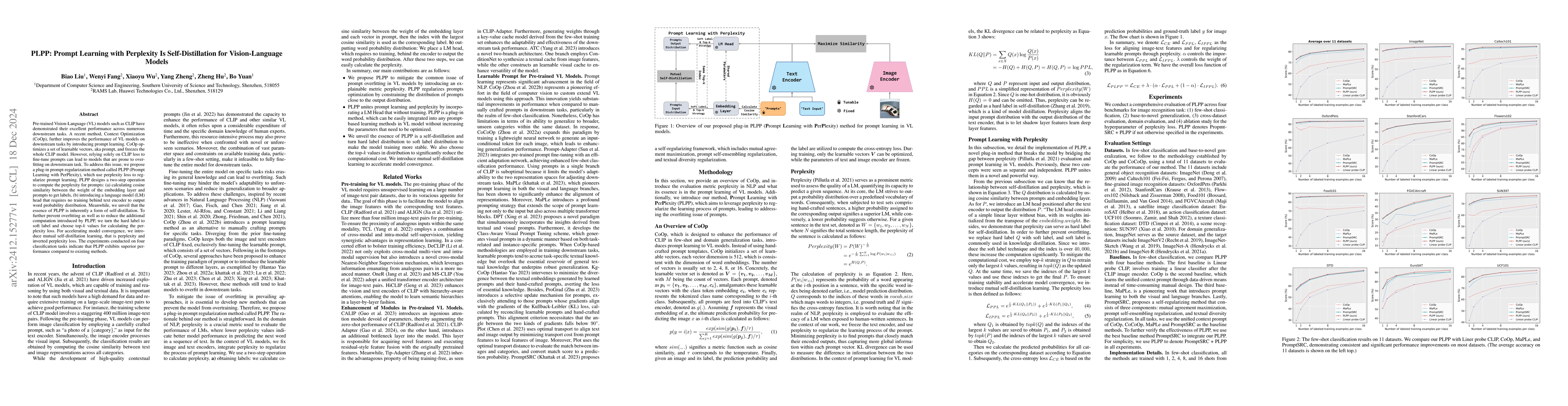 Thumbnail for PLPP: Prompt Learning with Perplexity Is Self-Distillation for
  Vision-Language Models