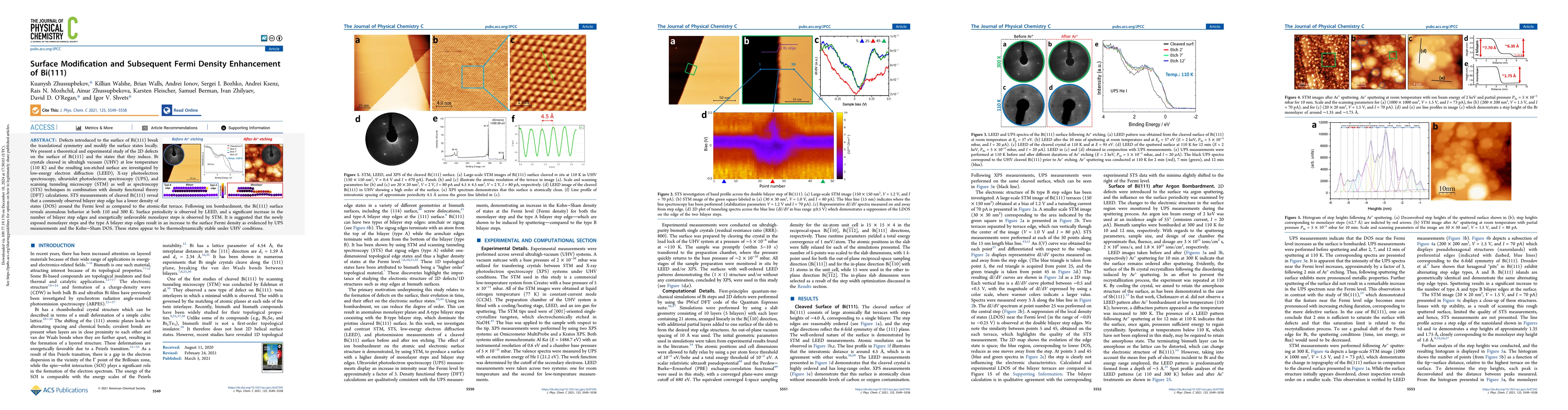 Thumbnail for Surface Modification and Subsequent Fermi Density Enhancement of Bi(111)