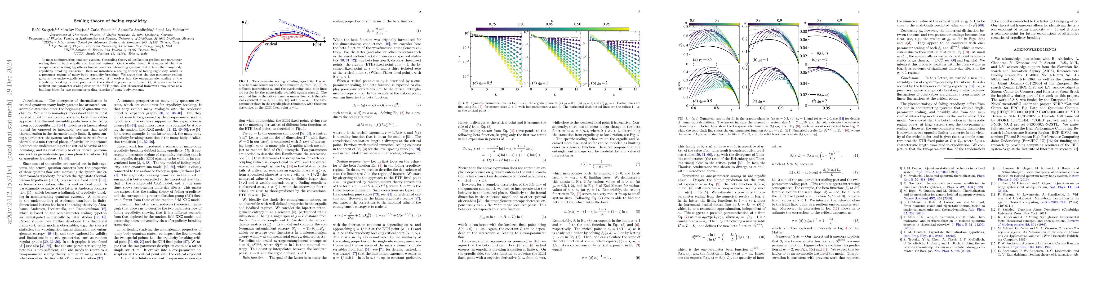 Thumbnail for Scaling theory of fading ergodicity