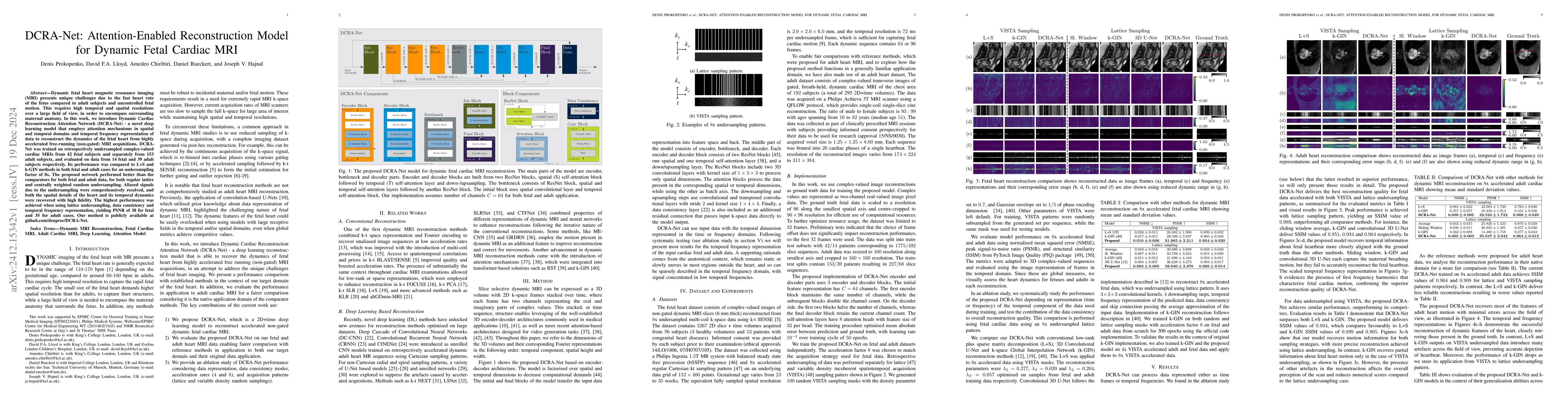 Thumbnail for DCRA-Net: Attention-Enabled Reconstruction Model for Dynamic Fetal
  Cardiac MRI