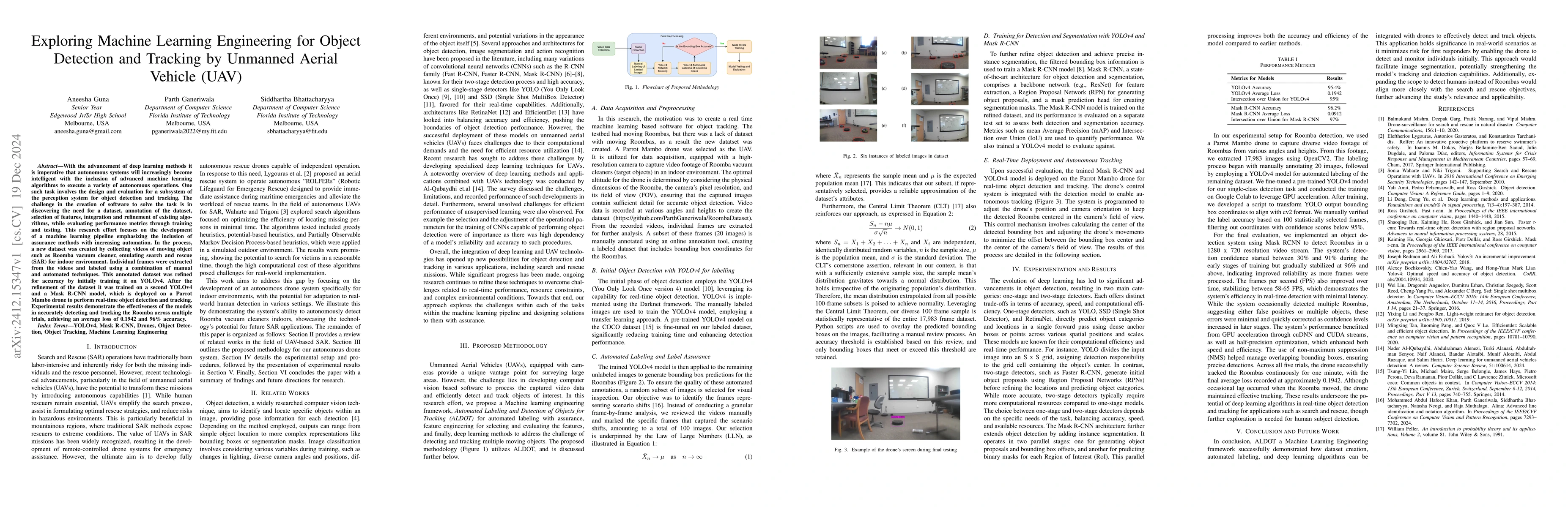 Thumbnail for Exploring Machine Learning Engineering for Object Detection and Tracking
  by Unmanned Aerial Vehicle (UAV)