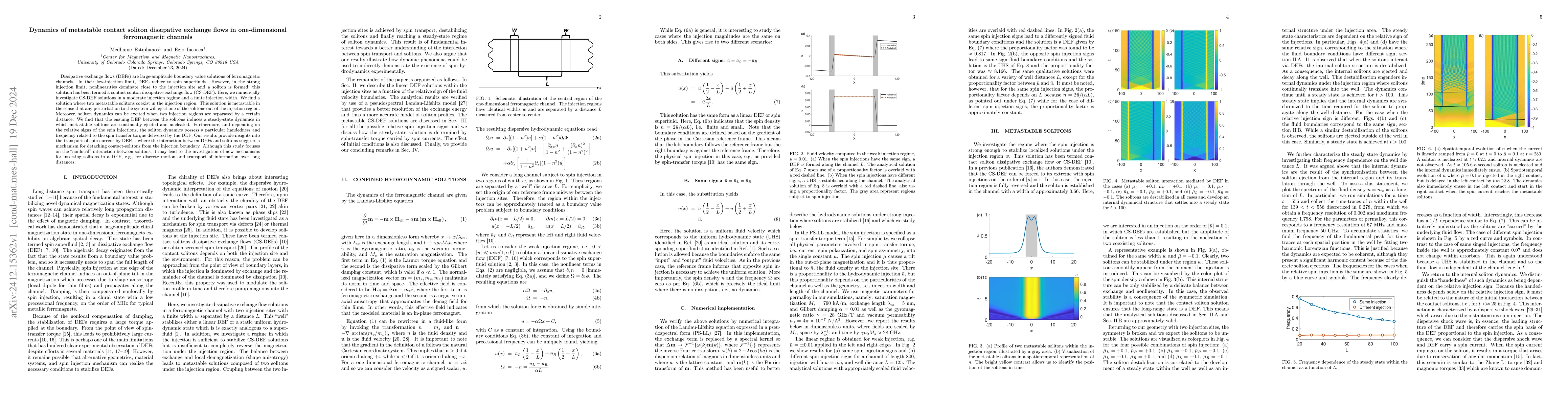 Thumbnail for Dynamics of metastable contact soliton dissipative exchange flows in
  one-dimensional ferromagnetic channels